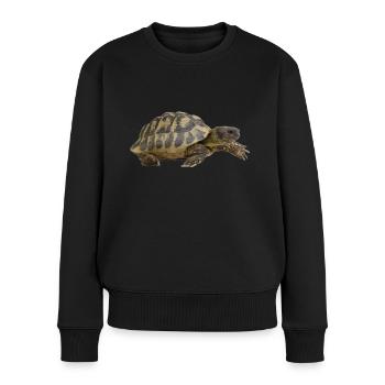 turtle schildkroete tiere animals9 - Frauen Premium Bio Pullover - Schwarz - Vorne - Julia (174cm)