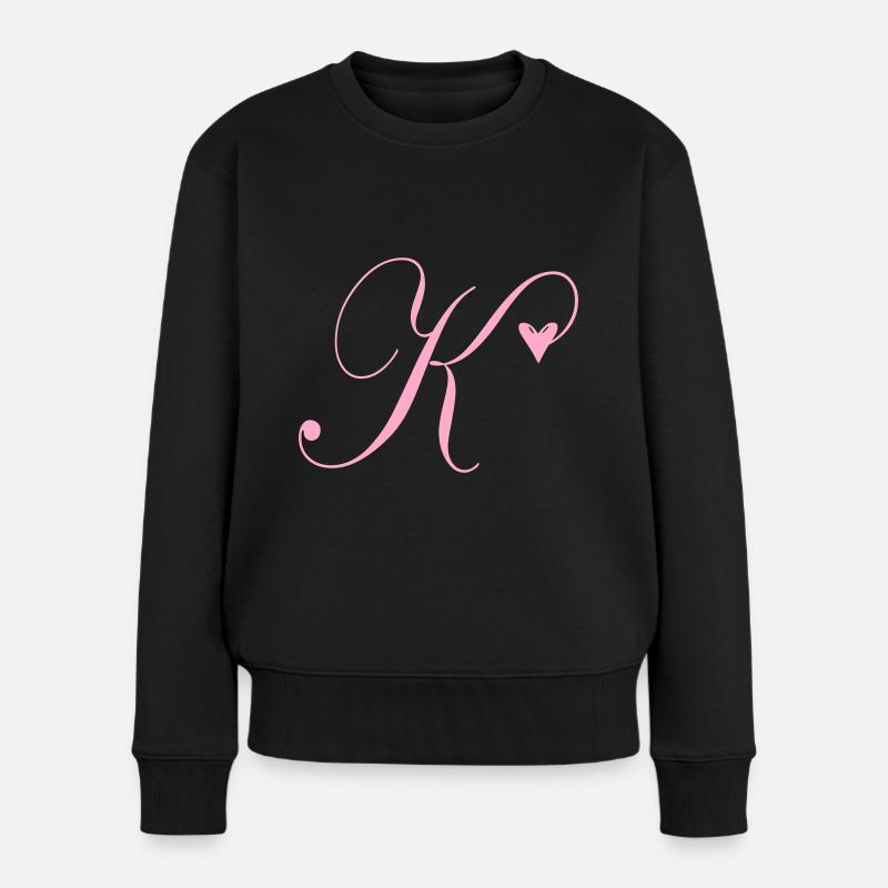 Monogramme K Vigne Coeur - Pull Premium bio Femme - noir