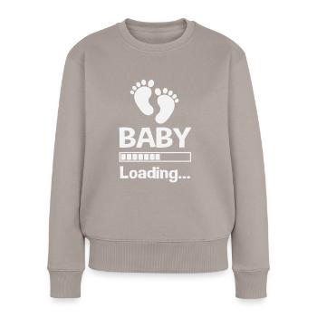 chargement bébé - Pull Premium bio Femme - taupe - Devant - Julia (174cm)