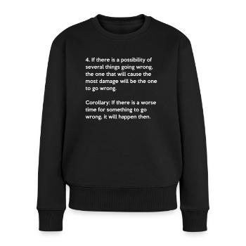 Murphy's laws - 4 If there is a possibility - Women's Premium Organic Jumper - black - Front - Julia (174cm)