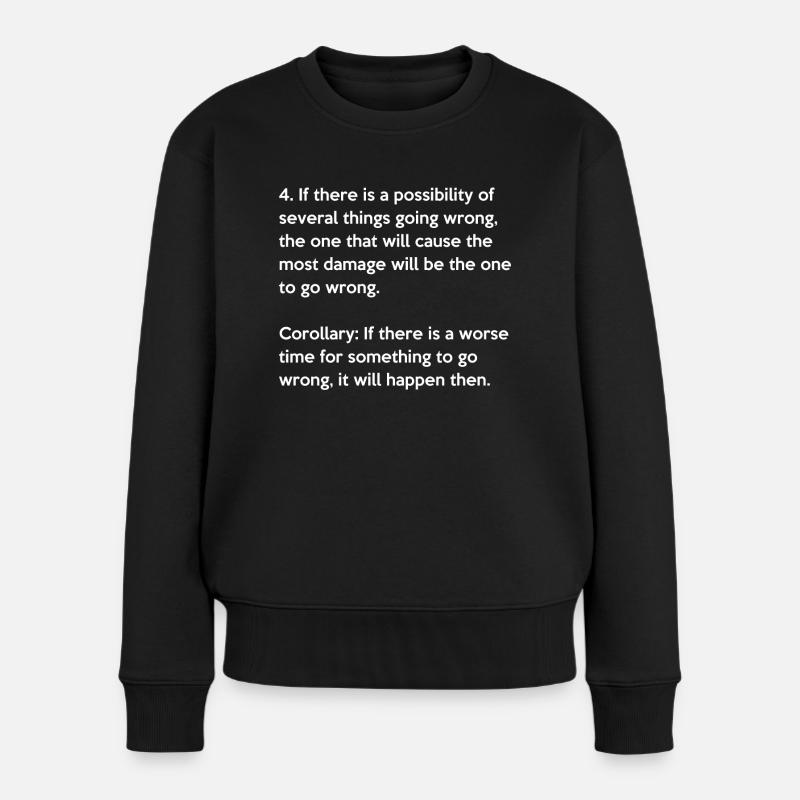 Les lois de Murphy - 4 S’il y a une possibilité - Pull Premium bio Femme - noir