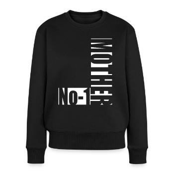 No-1 Mother - Frauen Premium Bio Pullover - Schwarz - Vorne - Julia (174cm)