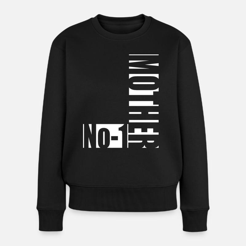 No-1 Mother - Frauen Premium Bio Pullover - Schwarz