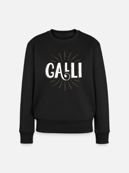 GALLI | Halli Galli | Party Duo | Partnerlook - Frauen Premium Bio Pullover - Schwarz