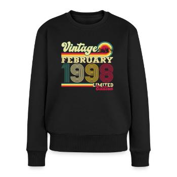 Born 1998 February 25th birthday gift man - Women's Premium Organic Jumper - black - Front - Julia (174cm)