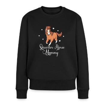 Amoureux des chevaux - Quarter Horse Mommy - Pull Premium bio Femme - noir - Devant - Julia (174cm)