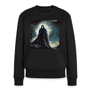 Evil Creepy Ghost - Women's Premium Organic Jumper - black - Front - Julia (174cm)