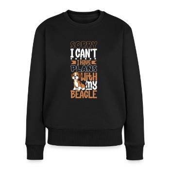 Plans avec mon Beagle - Pull Premium bio Femme - noir - Devant - Julia (174cm)