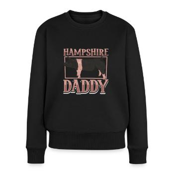Hampshire Pig Dad - Women's Premium Organic Jumper - black - Front - Julia (174cm)