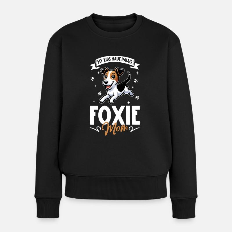 Glatthaar-Foxterrier Mama - Frauen Premium Bio Pullover - Schwarz