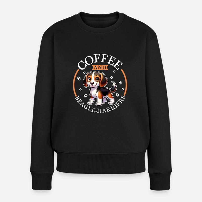 Café et busard beagle - Pull Premium bio Femme - noir