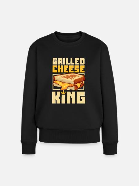 Grilled Cheese Sandwich King - Frauen Premium Bio Pullover - Schwarz