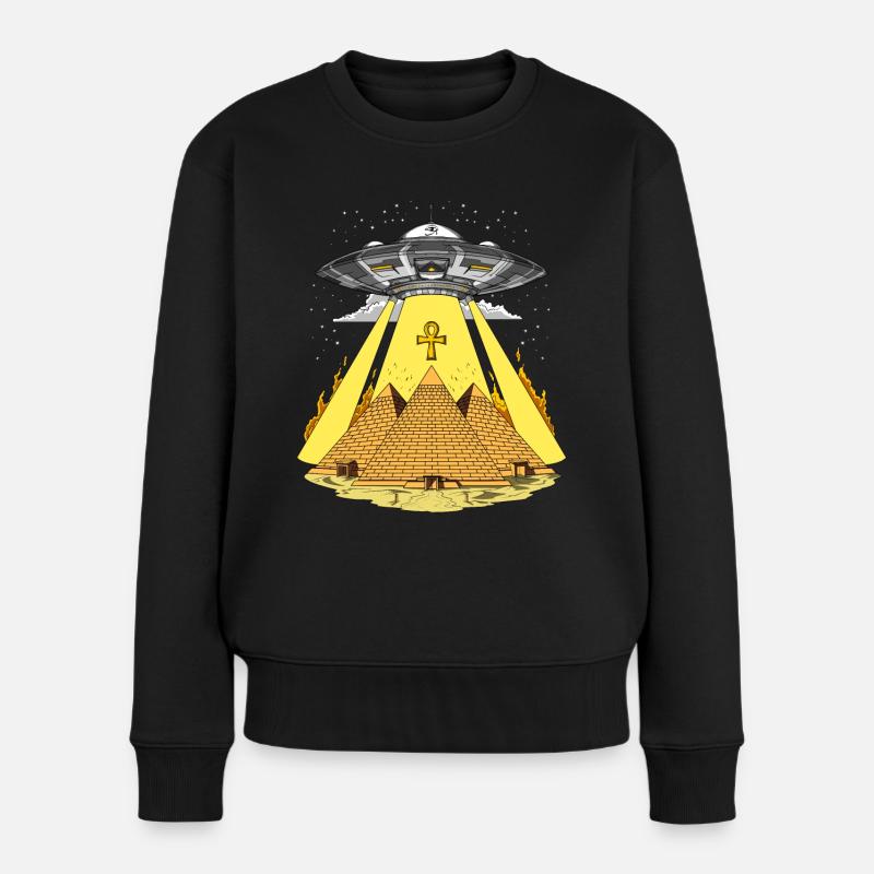 Alien Abduction Pyramides Egyptiennes OVNI Anunnaki - Pull Premium bio Femme - noir