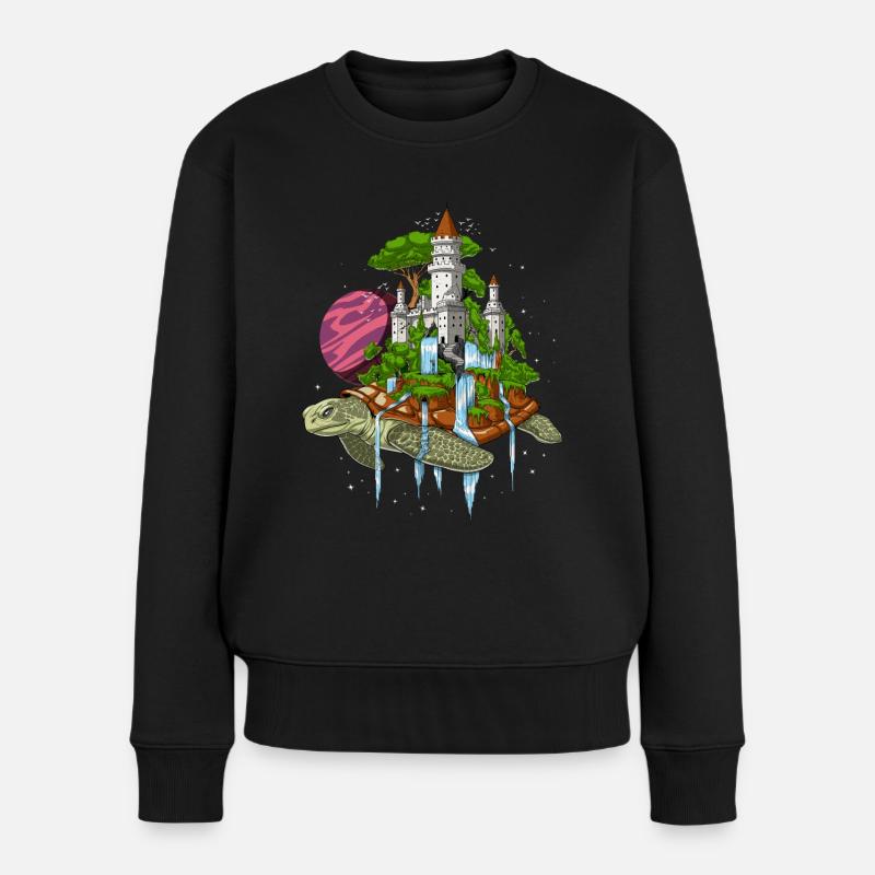 Tortue cosmique - Pull Premium bio Femme - noir