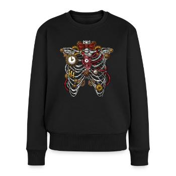 Steampunk Anatomy - Pull Premium bio Femme - noir - Devant - Julia (174cm)