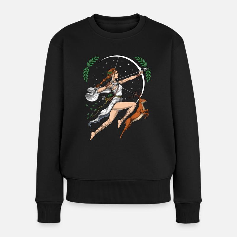 Déesse Artémis - Pull Premium bio Femme - noir