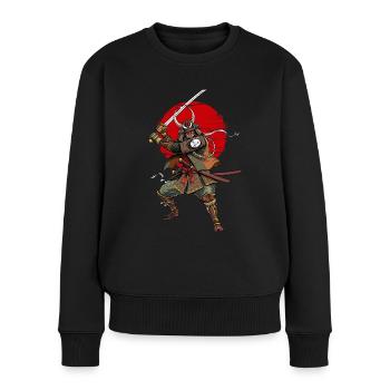 Guerrier Samouraï Démon Oni - Pull Premium bio Femme - noir - Devant - Julia (174cm)