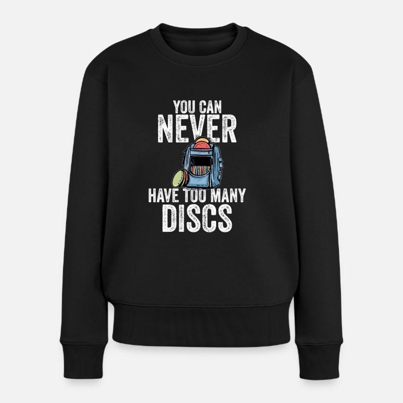 Disc Golf Lustiger Discgolf Spruch Discgolfer - Frauen Premium Bio Pullover - Schwarz
