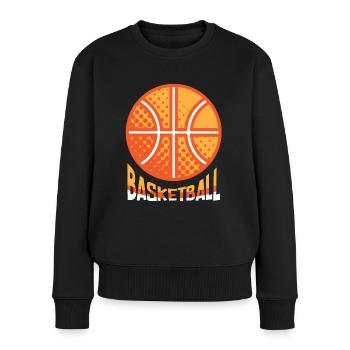 Basketball Basketballkorb Korb werfen Basketballer - Frauen Premium Bio Pullover - Schwarz - Vorne - Julia (174cm)