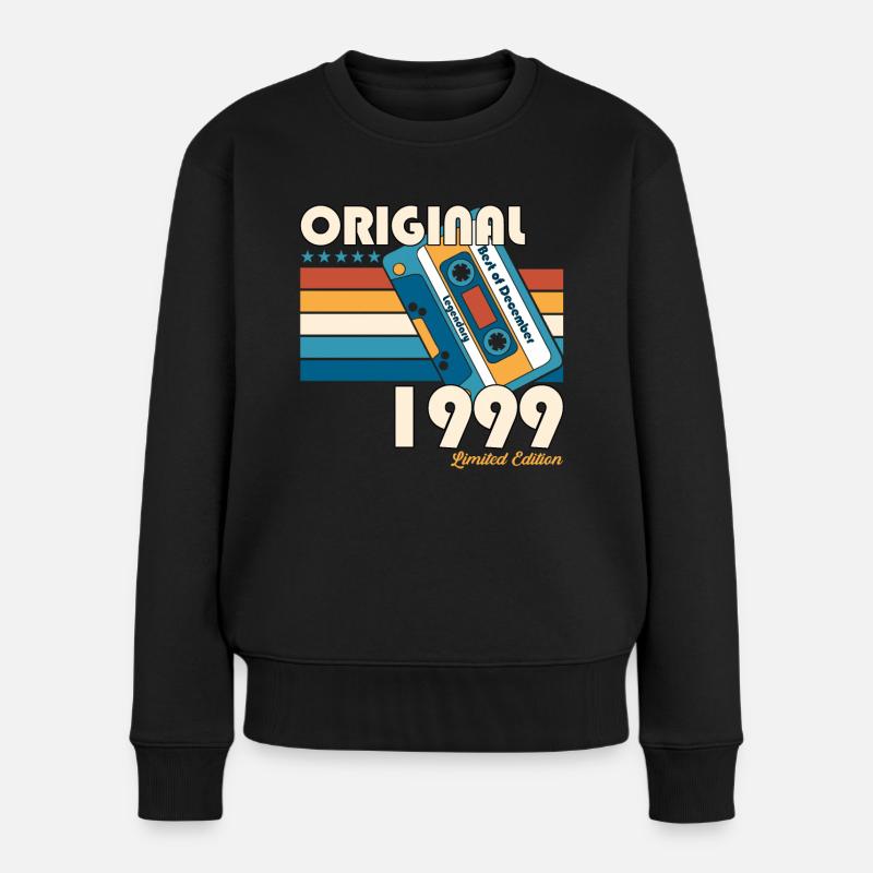 Décembre Né 1999 Cadeau de 23e anniversaire - Pull Premium bio Femme - noir