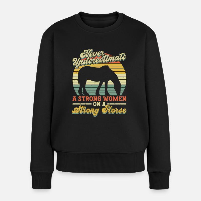 Clydesdale - Frauen Premium Bio Pullover - Schwarz