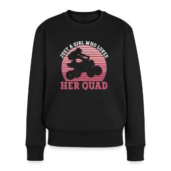 Quad Mädchen Quad Fahren Frauen - Pull Premium bio Femme - noir - Devant - Julia (174cm)