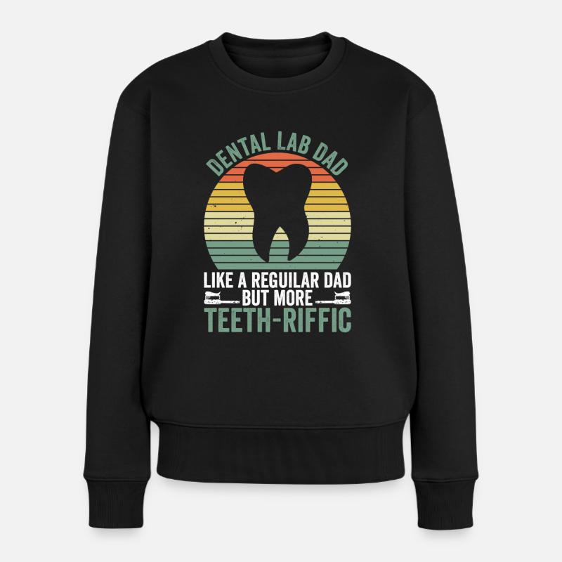 Zahntechniker Papa Zahnlabor - Frauen Premium Bio Pullover - Schwarz