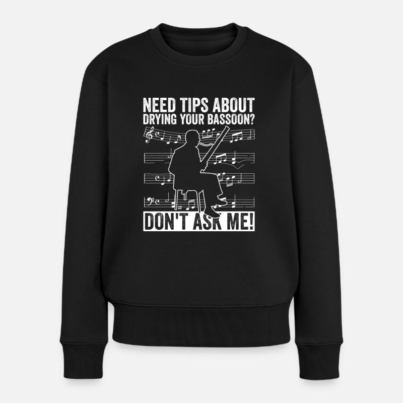 Fagott Und Fagottorchester - Frauen Premium Bio Pullover - Schwarz