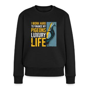 Taubenzüchter Und Taubenzucht Taubenrasse - Frauen Premium Bio Pullover - Schwarz - Vorne - Julia (174cm)