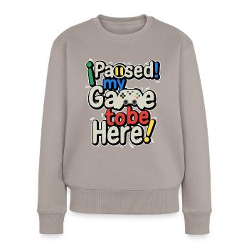 Pro Gaming Multiplayer Spiele Gamer Controller - Frauen Premium Bio Pullover - Taupe - Vorne - Julia (174cm)
