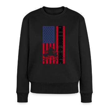 Scout Leader Usa Design Für Einen Patriotischen - Frauen Premium Bio Pullover - Schwarz - Vorne - Julia (174cm)