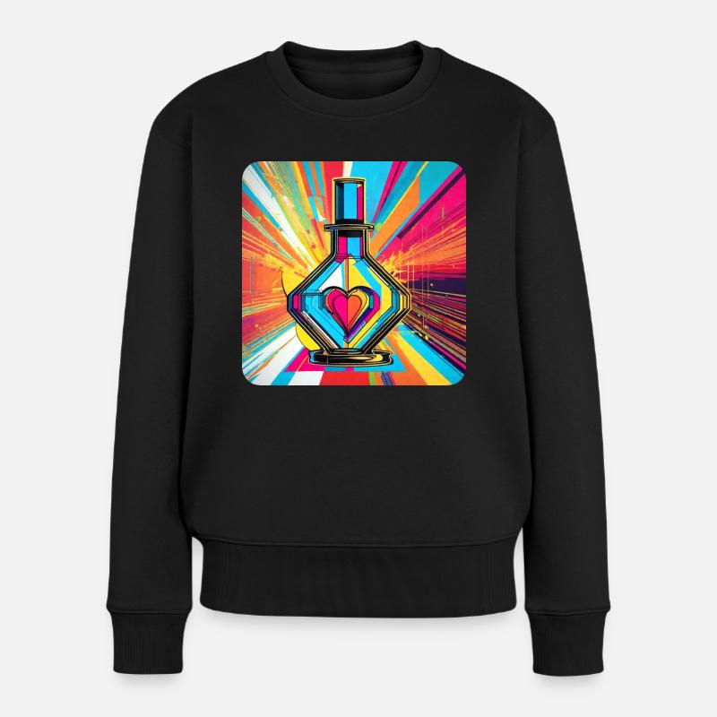 Liebeselixier - Frauen Premium Bio Pullover - Schwarz