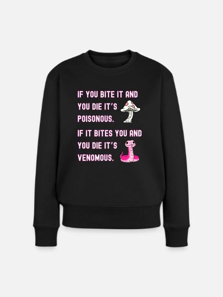 Giftig vs. giftig - Frauen Premium Bio Pullover - Schwarz
