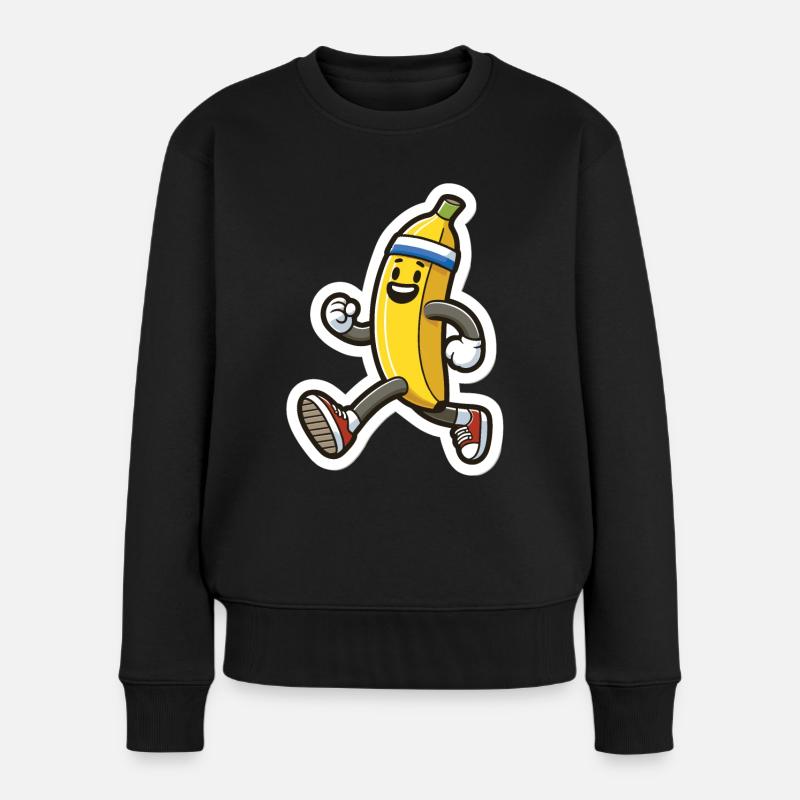 Fit with fruit : jogging banane - Pull Premium bio Femme - noir
