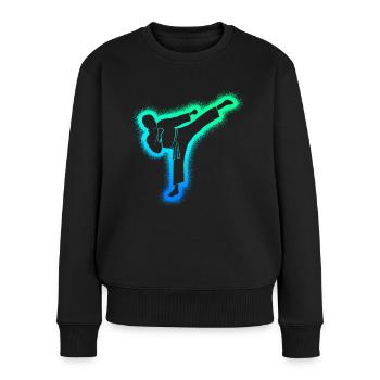 Taekwondo Arts Martiaux Hommes Enfants Garçons Karaté - Pull Premium bio Femme - noir - Devant - Julia (174cm)