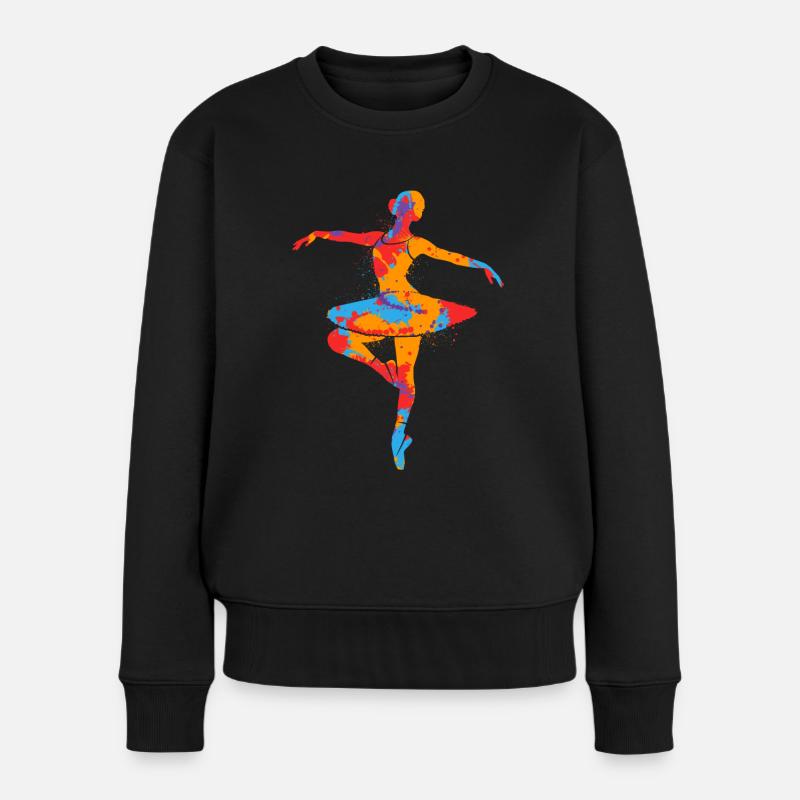 Ballerine Coloré Ballet Danseuse Danse Ballet - Pull Premium bio Femme - noir