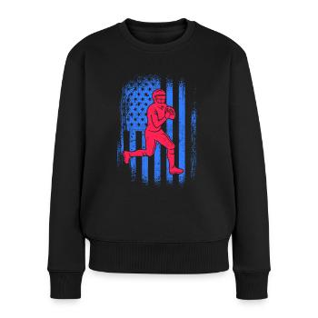 Joueurs de football américain États-Unis Football masculin - Pull Premium bio Femme - noir - Devant - Julia (174cm)