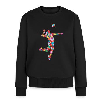 Volleyballerin Volleyballspielerin Volleyball - Frauen Premium Bio Pullover - Schwarz - Vorne - Julia (174cm)