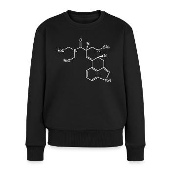 LSD Formule Structurelle Trip Hippie Woodstock années 60 années 70 - Pull Premium bio Femme - noir - Devant - Julia (174cm)