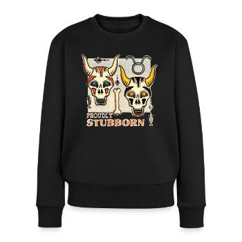 Signe du zodiaque Taureau - Pull Premium bio Femme - noir - Devant - Julia (174cm)