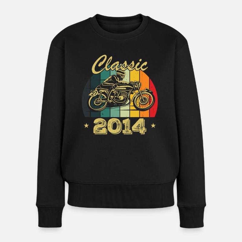 Cadeau D’anniversaire Classique vintage Né en 2014 - Pull Premium bio Femme - noir