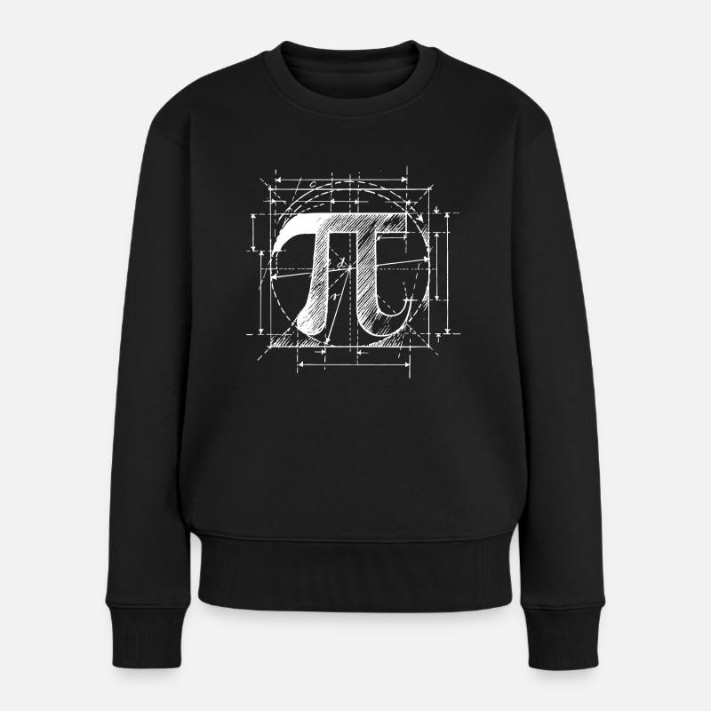Pi Skizze - Frauen Premium Bio Pullover - Schwarz
