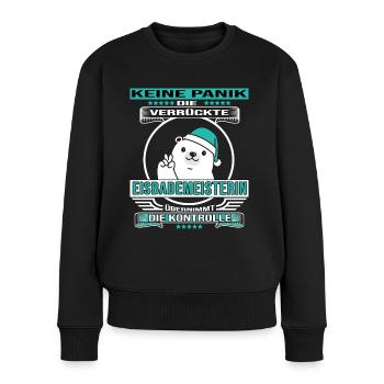 Eisbader winterschwimmen Eisbad Eisbademeisterin - Frauen Premium Bio Pullover - Schwarz - Vorne - Julia (174cm)