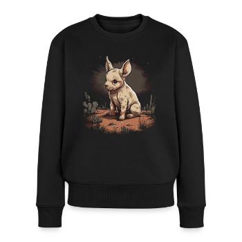 African Desert Dog Baby Africa Dog Wild - Women's Premium Organic Jumper - black - Front - Julia (174cm)
