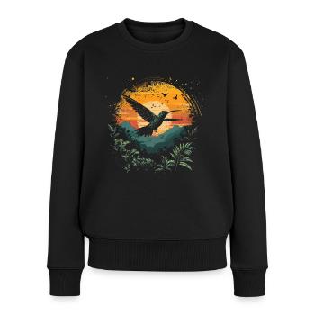 colibri, oiseau, la nature, animaux, nature sauvage, nectar - Pull Premium bio Femme - noir - Devant - Julia (174cm)