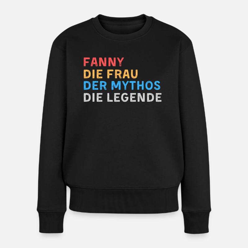 Fanny Fau Mythos Legende - Frauen Premium Bio Pullover - Schwarz
