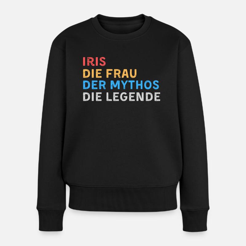 Iris Fau Mythos Legende - Frauen Premium Bio Pullover - Schwarz