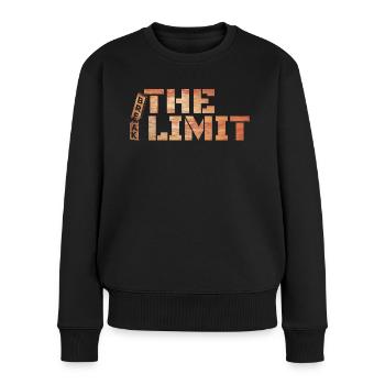 Die Grenze Überschreiten - Frauen Premium Bio Pullover - Schwarz - Vorne - Julia (174cm)