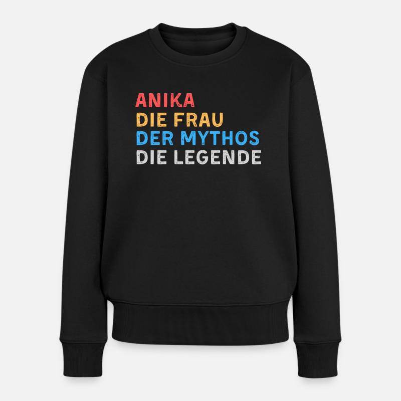 Anika Fau Mythos Legende - Frauen Premium Bio Pullover - Schwarz