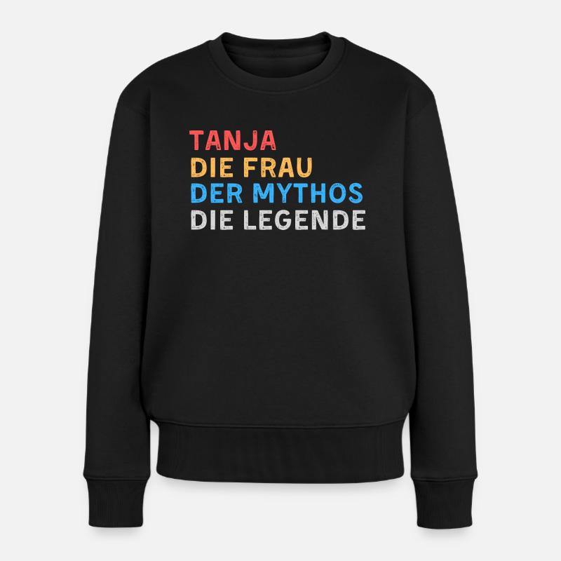 Tanja Fau Mythos Legende - Frauen Premium Bio Pullover - Schwarz